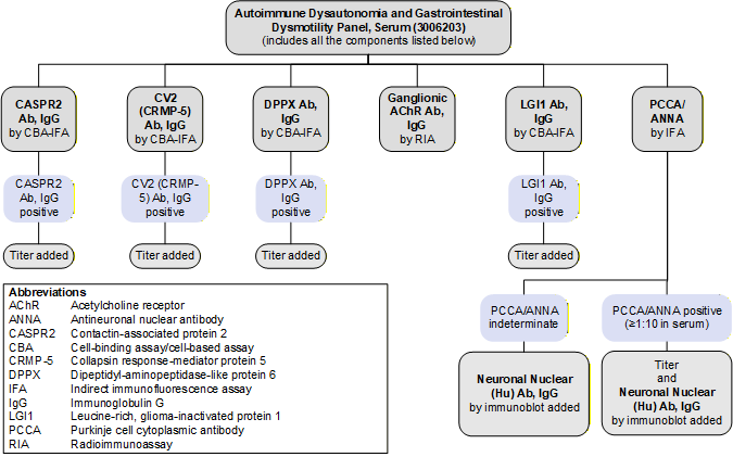 Reflex pattern for Autoimmune Dysautonomia Panel, Serum